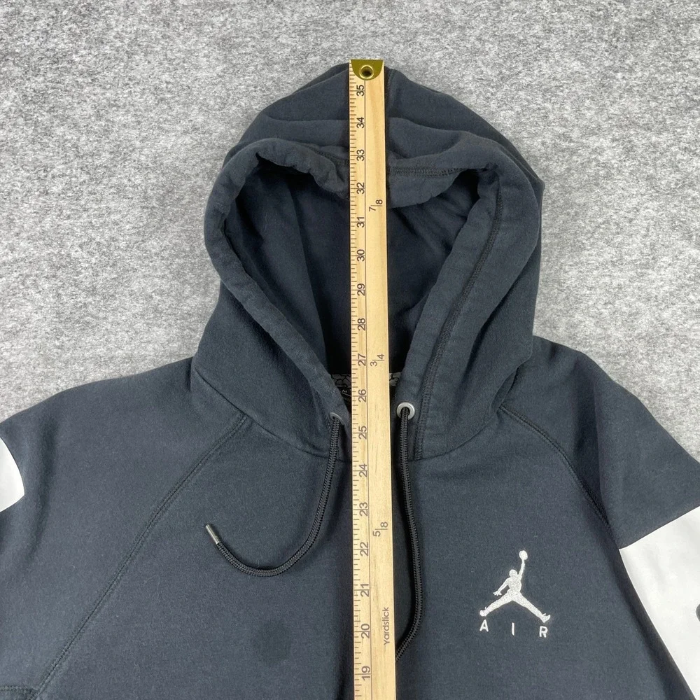 Jordan Pullover Hoodie Mens Medium Black Jumpman Block Sleeve Raglan 806031-010